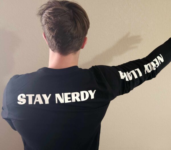 Nerdy Llama Long Sleeve Shirt - Image 2