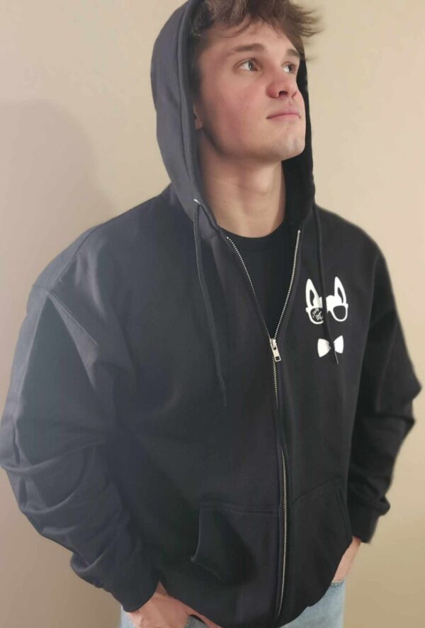 Nerdy Llama Zip Up Hoodies - Image 2