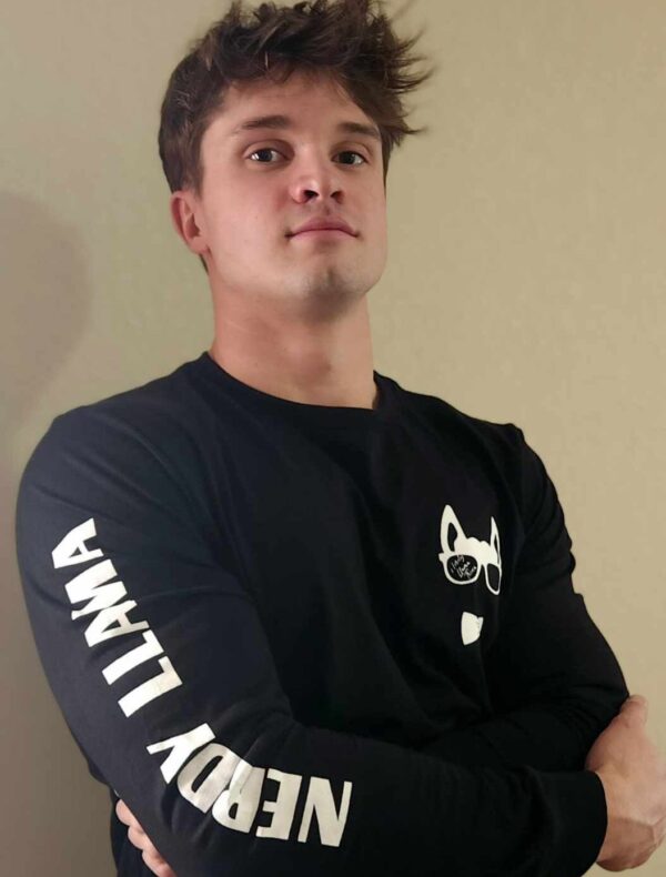 Nerdy Llama Long Sleeve Shirt